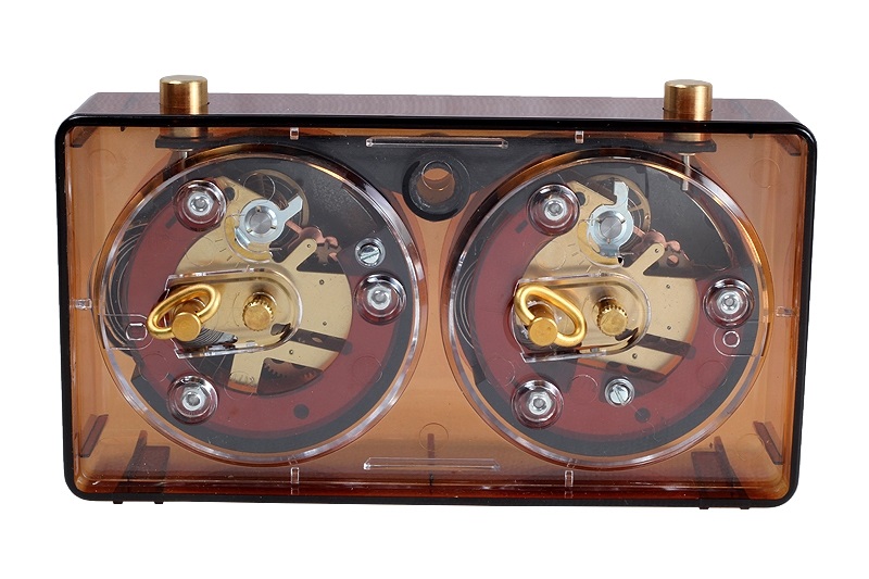 Horloge d'échecs analogique, mécanisme professionnel multifonction portable, grand cadrans faciles à lire, compétitions d'échecs chinois, vintage mécanique (noir